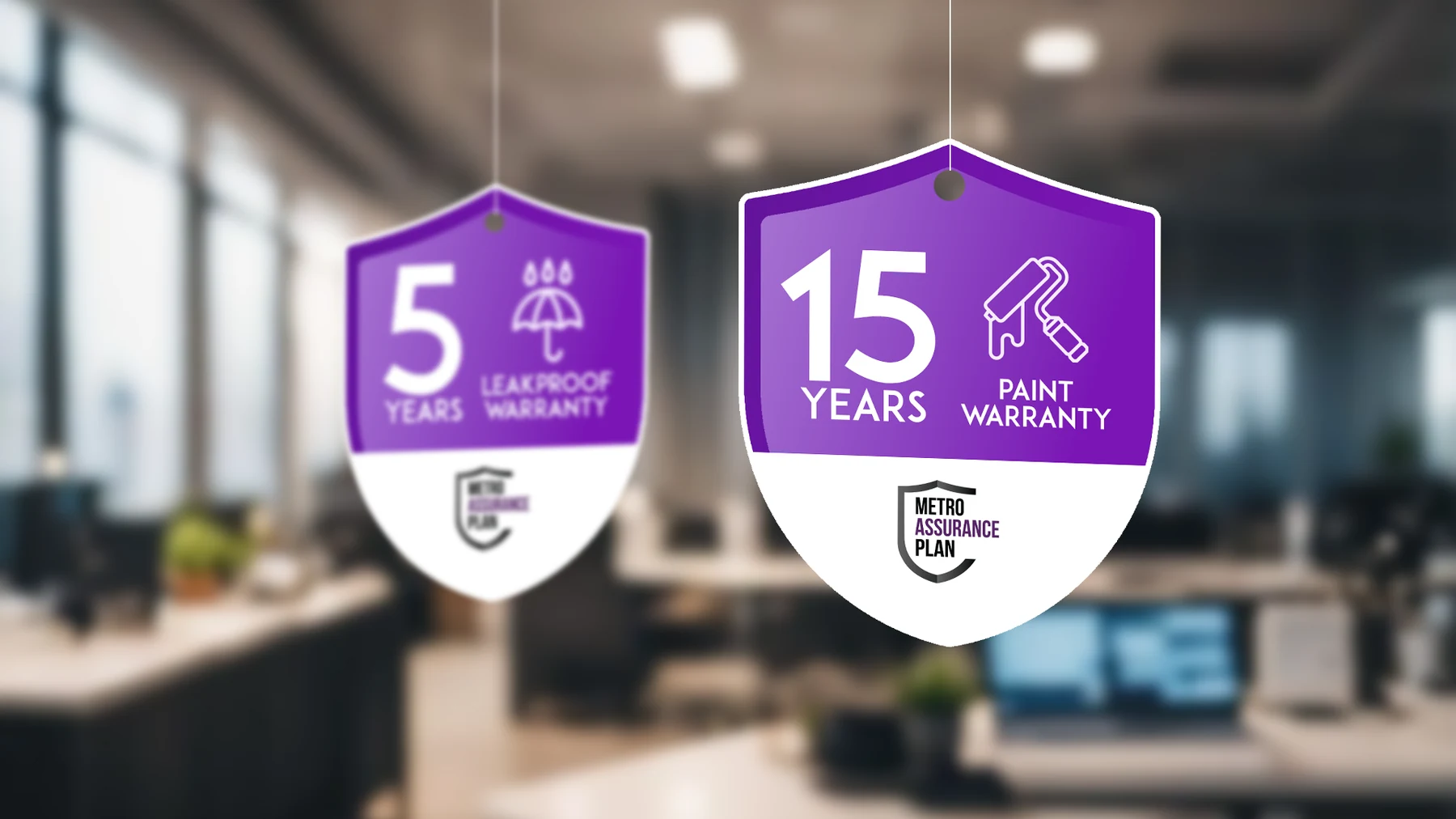 Metro Assurance Plan dangler campaign mockup